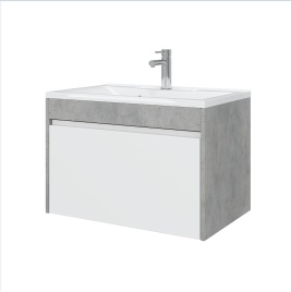 Тумба Подвесная Amica "КАПРИ" 1 Ящик Бетон