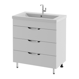 Тумба Напольная Amica "КИПР" Размер 80 3 Ящика Белый