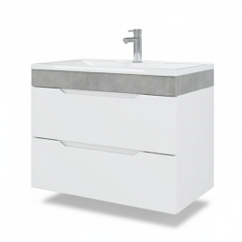 Тумба Напольная Amica "КАПРИ" Размер 80 2 Ящика Бетон