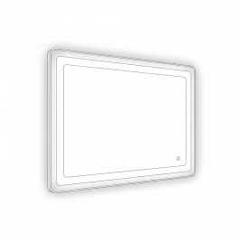 Зеркало Amica "727ску" 4000К 80*60 Квадрат Сенсор Золото Шампань