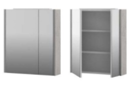 Шкаф-Зеркало Amica "КАПРИ" 2 Двери Бетон