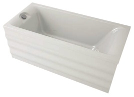 Ванна Прямая Amica "КВАТРИ"   Белый