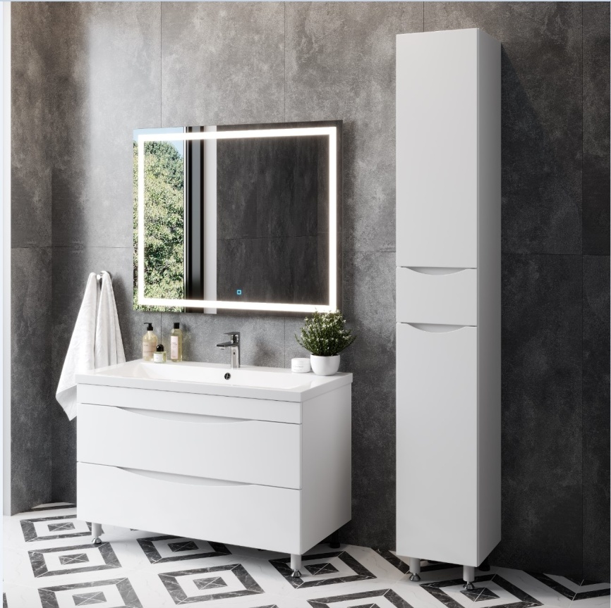 Пенал Напольный Amica "КОРСИКА" 1 Дверь (Левый, Правый) Корзина фото 3