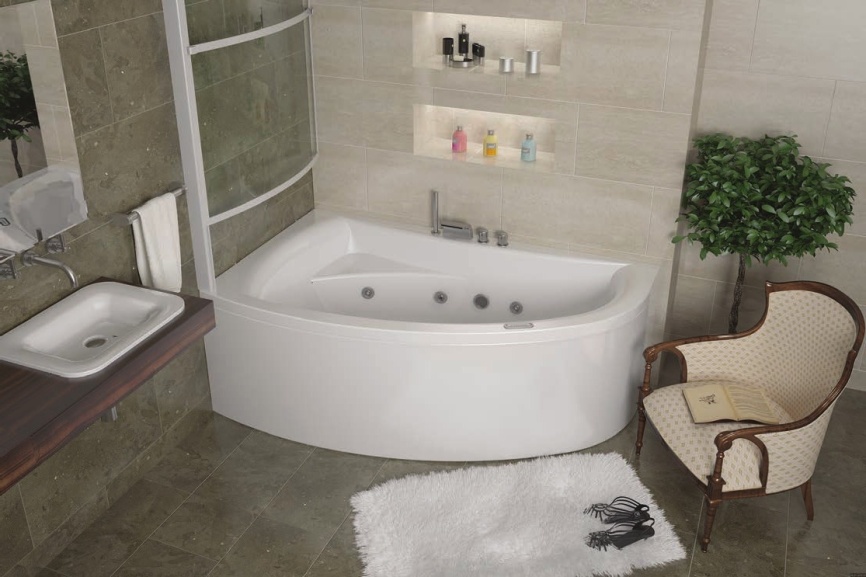 Ванна Угловая Amica "КОМО" 170х100 Левая\Правая Белая фото 2