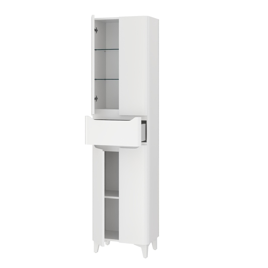 Пенал Напольный Amica "ТАИТИ" Размер 50 4 Двери 1 Ящик Белый фото 2