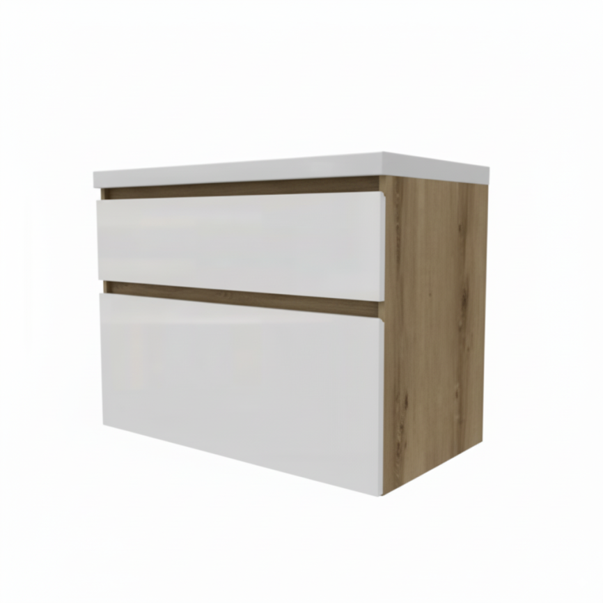 Тумба Подвесная Amica "КРИТ" 2 Ящика Белый фото 1