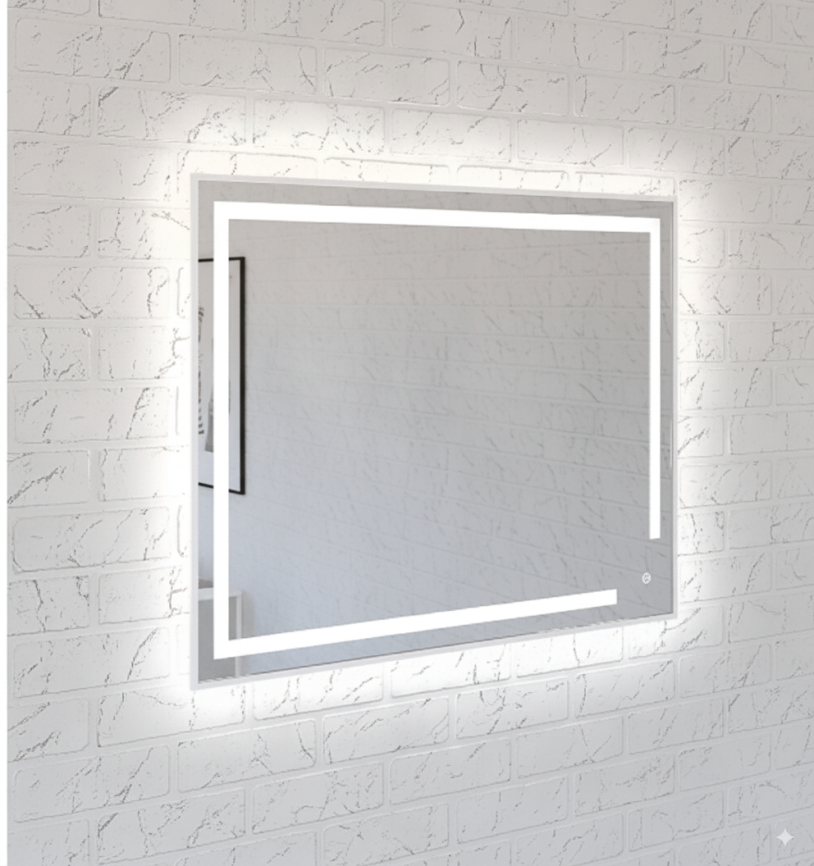 Зеркало Amica "785ску" 6500К 80*60 Квадрат Сенсор Черный фото 1