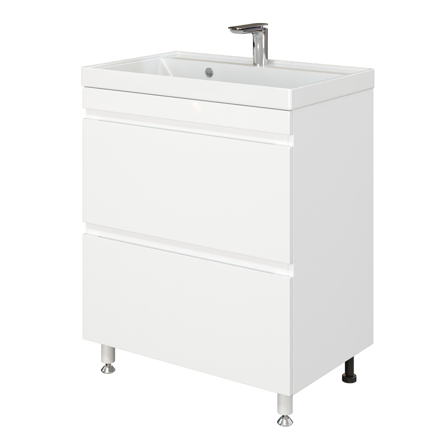 Тумба Напольная Amica "САНТОРИНИ" 2 Ящика Белый фото 1