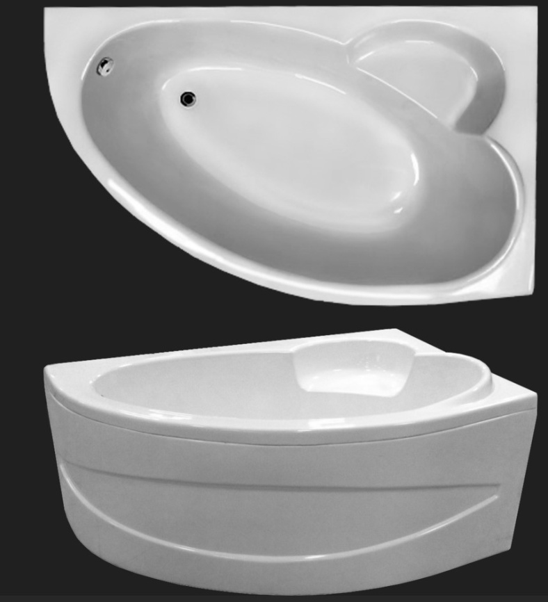 Ванна Угловая Amica "СПАРТА" 160х100 Левая\Правая Белая фото 2