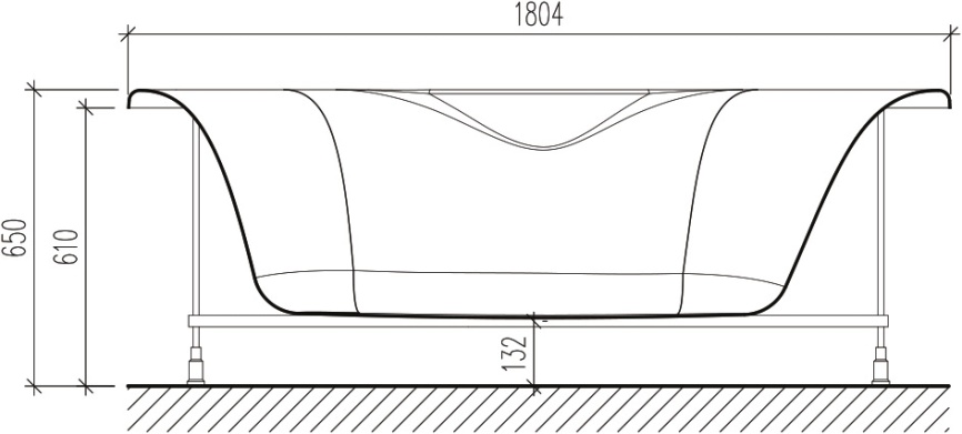 Ванна Прямая Amica "ТАХО" 180х90 Овал Белая  фото 5