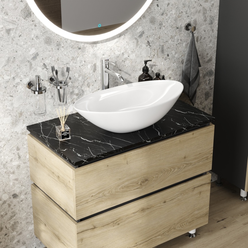 Тумба Напольная Amica "ЯВА" 2 Ящика Дуб Эльвезия фото 3