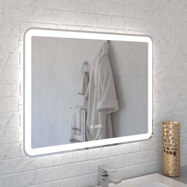 Зеркало Amica "СКАЙ" Овал Сенсор Белый фото 2