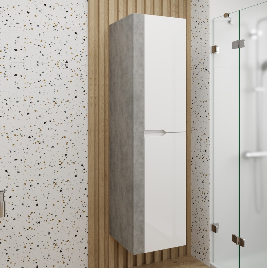 Пенал Подвесной Amica "КАПРИ" Размер 35 2 Двери Белый фото 3