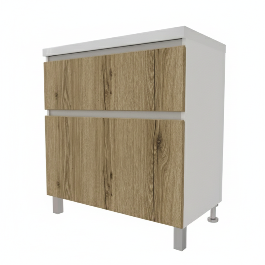 Тумба Напольная Amica "КРИТ" 2 Ящика Дуб Эльвезия фото 1