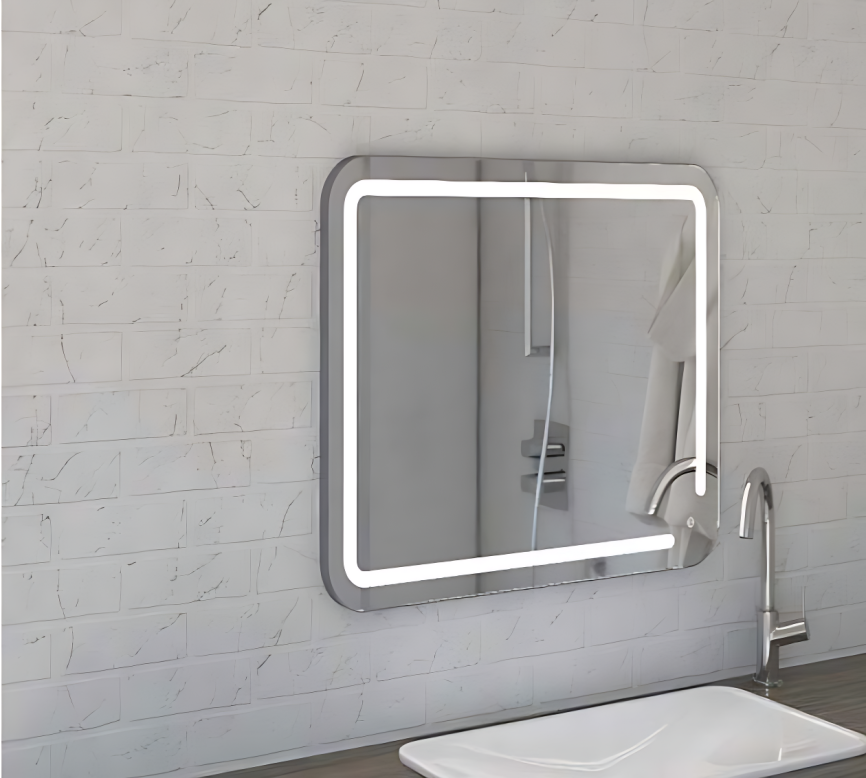 Зеркало Amica "455ску" 6500К 60*80 Овал Сенсор Черный фото 1