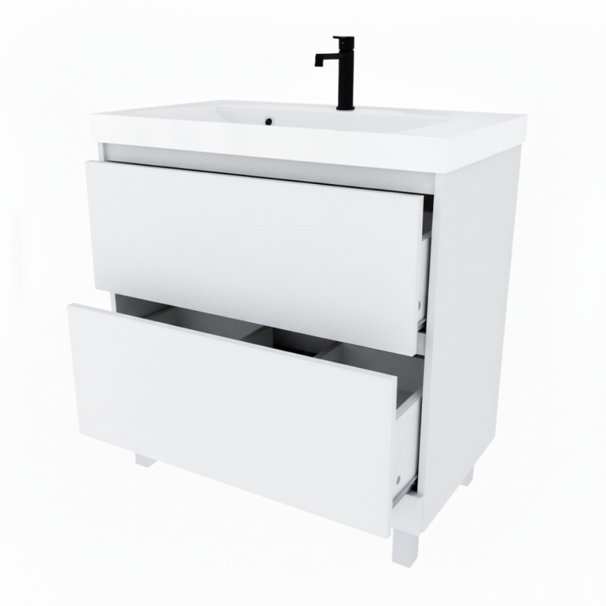 Тумба Напольная Amica "КУБА" 2 Ящика Белый фото 2