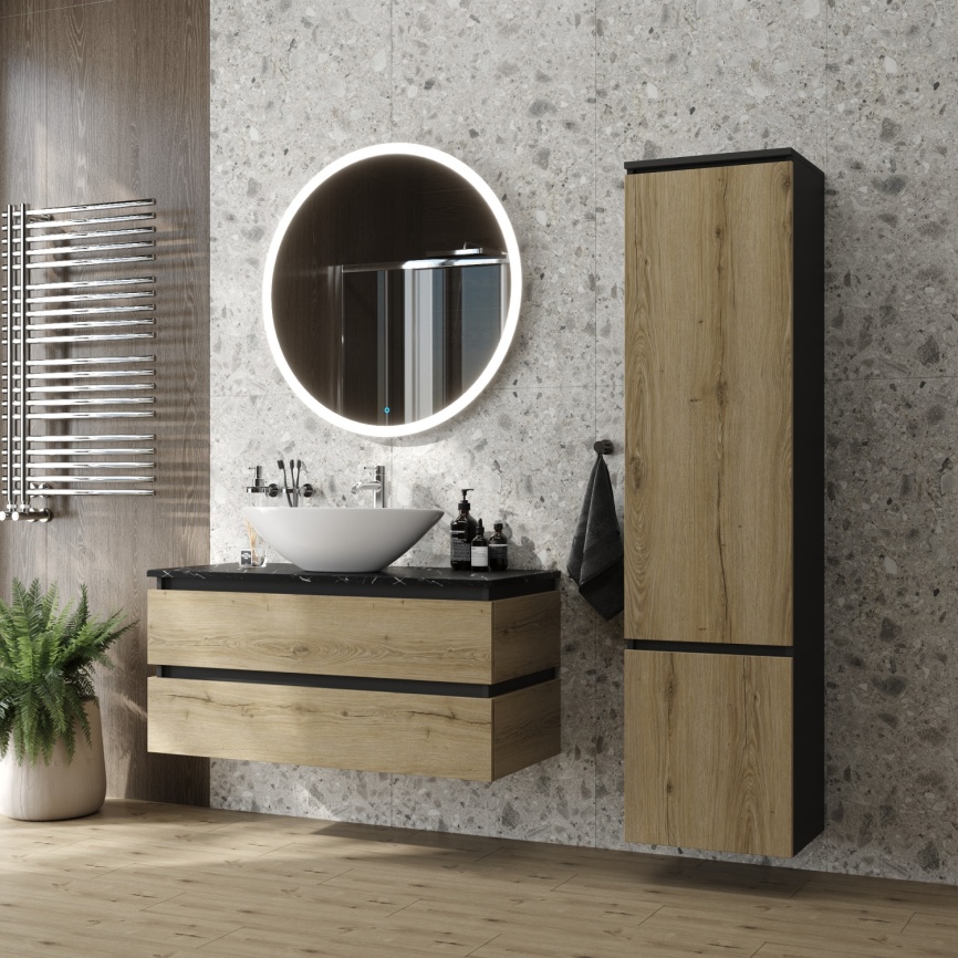 Пенал Подвесной Amica "ЯВА" Размер 40 2 Двери Дуб Эльвезия фото 3