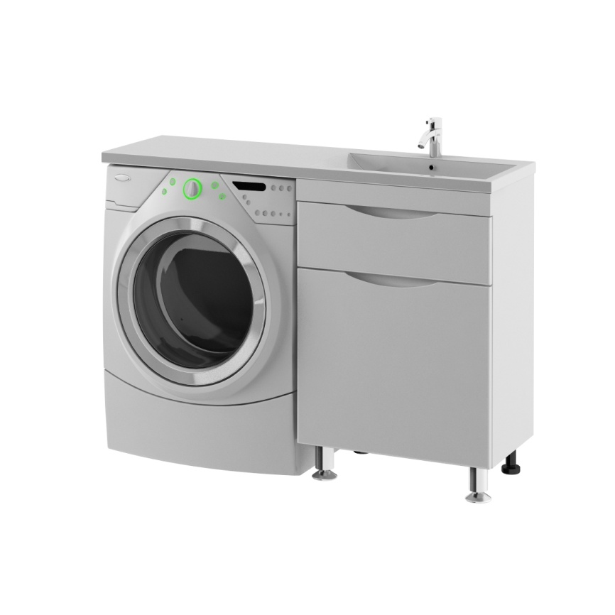 Тумба Напольная Amica "ВАНКУВЕР" 2 Ящика Белый фото 1